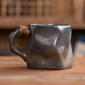 Axyaa Retro Ceramic Coffee Cup Set – 300ml Irregular Shape Drinkware Mug