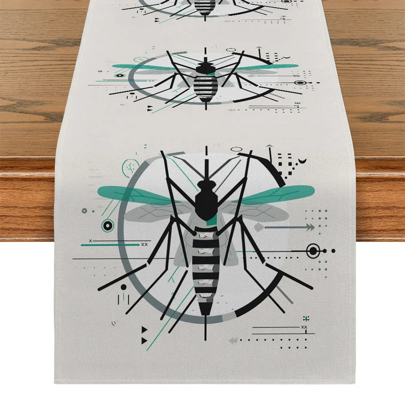 Axyaa Geometricus Table Runner: Stylish Dining Decor Cloth for Wedding & Coffee Tables