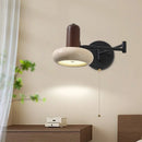 Axyaa Nordic Minimalism LED Wall Sconce Yellow Travertine Pull Chain Switch