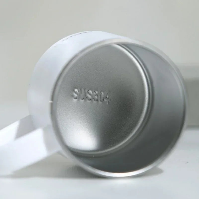 Axyaa Stainless Steel Double-Layer Water Cup with Lid for Home & Office