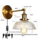 Axyaa Industrial Vintage Iron Bedside Wall Lamp With LED Light