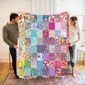 Axyaa Plaid Floral Flannel Blanket: Cozy Bedding for All Seasons