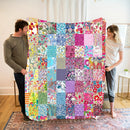 Axyaa Plaid Floral Flannel Blanket: Cozy Bedding for All Seasons