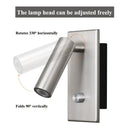 Axyaa Dimmable Bedside Wall Sconce with Adjustable Spotlight & LED Reading Light