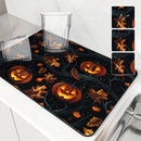 Axyaa Halloween Maple Absorbent Draining Mat for Kitchen and Bathroom