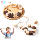 Axya Star Moon Wooden String Toy Montessori Learning Blocks Game Kit