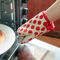 Axyaa Polka Dot Oven Gloves - Heat-Resistant Kitchen Baking Tools