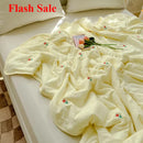 Axyaa Embroidered Washed Cotton Quilt - Machine Washable Summer Quilt