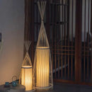 Axyaa Bamboo Woven Table Lamp: Nordic Design, LED Light for Home Decor