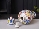 Axyaa Yuan Blue White Ceramic Wine Bottle Vase Decoration Ornament