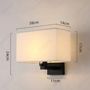 Axyaa LED Fabric Lampshade Aluminum Base Wall Lamp for Home Living Room & Bedroom