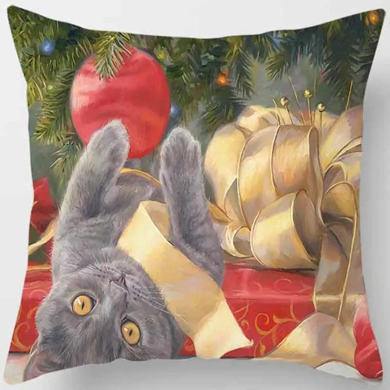 Cute Cat Print Pillowcase for Home Decor - Axyaa Brand