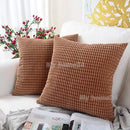 Axyaa Solid Color Graininess Cushion Cover Sofa Decor Lumbar Pillow Case