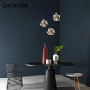 Axyaa Nordic Gold Crystal Pendant Light - Modern Luxury LED Hanging Lamp for Home