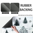 Axyaa Christmas Silhouette Drying Mat: Non-Slip Absorbent Kitchen Counter Mat