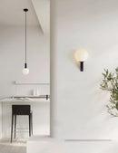 Axyaa Nordic Design Black White Pendant Lights - Modern Minimalist Wall Lamp with LED G9 Bulb