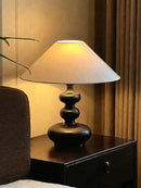 Axyaa White Oak Wood Table Lamp | Japanese Wabi Style | Retro New Chinese Style