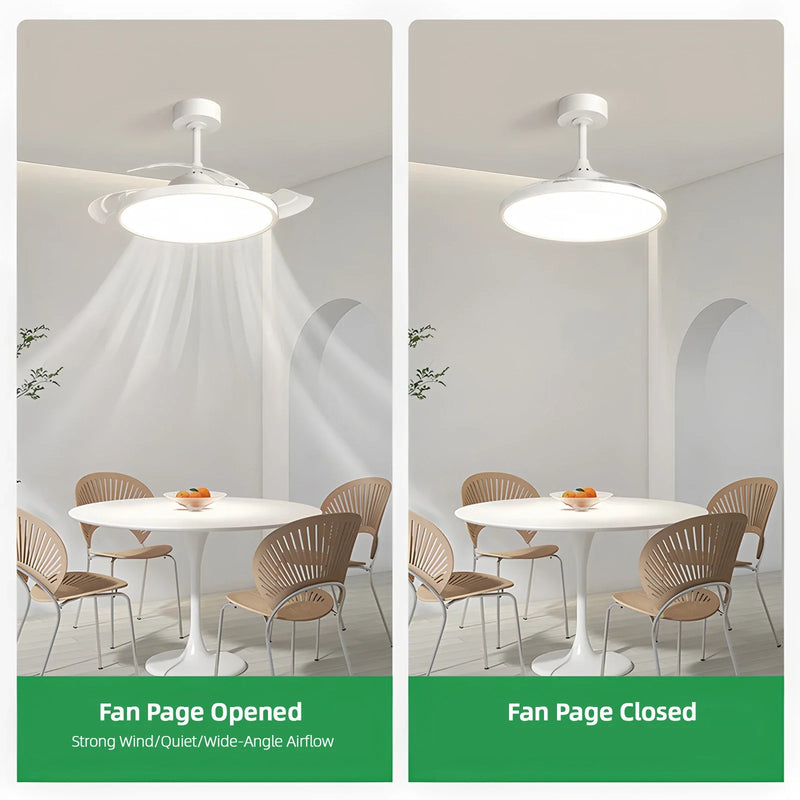 Axyaa 3-in-1 Smart Ceiling Fan with LED Light and Remote Control