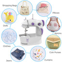 Axyaa Electric Handheld Sewing Machine, Dual Speed, LED Light, Pedal Control