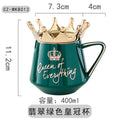 Axyaa Ceramic Couple Coffee Cup Set with Lid