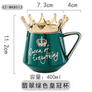 Axyaa Ceramic Couple Coffee Cup Set with Lid