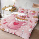 Axyaa Queen Crown Pattern Duvet Cover Set - Ultra-Soft Microfiber Bedding