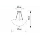 Axyaa Mediterranean Stained Glass Chandelier Pendant Light for Living Room