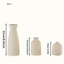 Axyaa Rustic Ceramic Vase Set for Modern Farmhouse Decor