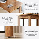 Axyaa Farmhouse Wood Office Computer Desk, 70 Inch Executive Desk for 1-2 Person