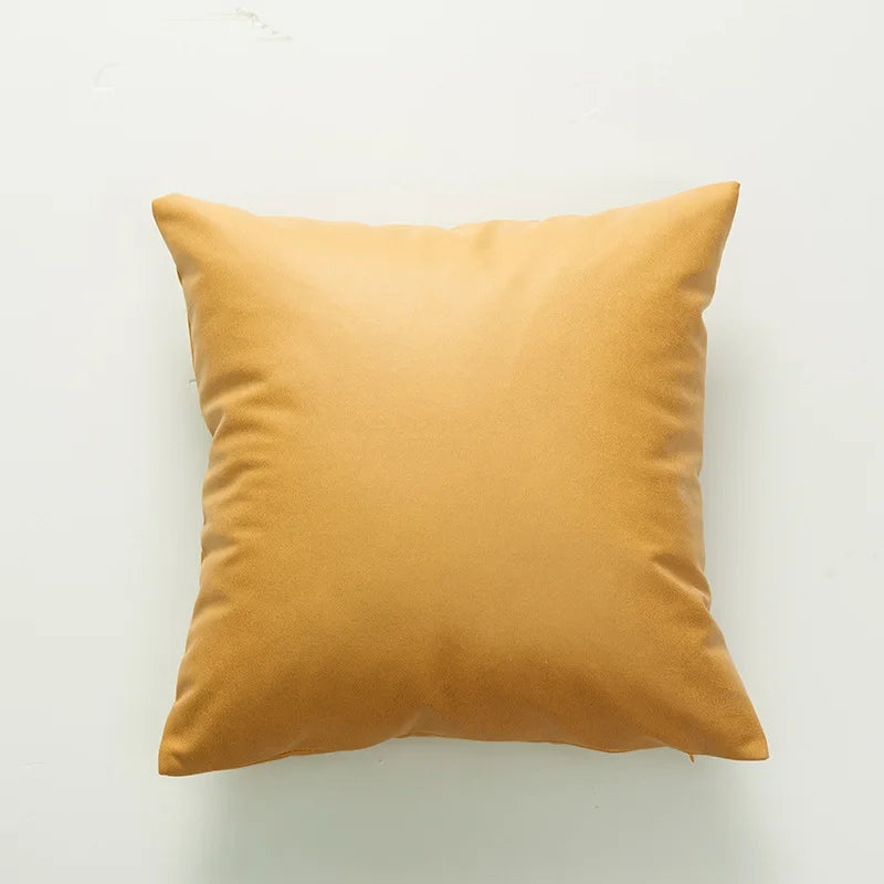 Axyaa Soft Leather-cloth Cushion Cover for Living Room Sofa, Car, Chair Home Decor