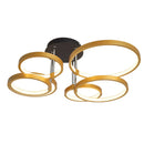 Axyaa Black/Gold Modern LED Chandelier - Dimmable Ceiling Lights for Home Décor