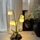 Axyaa Creative Flower Table Lamp LED Resin Living Room Study Desk Light
