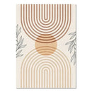 Bohemian Leaf Canvas Poster for Modern Living Room Decor - Axyaa
