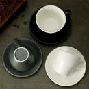 Axya Ceramic Coffee Cup Set with Saucer - 300ml Tea Mug for Home and Office