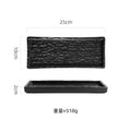 Axyaa Stone Patterned Ceramic Sushi Plate for Molecular Cuisine and Snacks