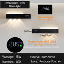 Axyaa Smart Indoor Wall Light with Digital Time Display for Home Decor