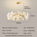 Axyaa Luxury Art Ceramics LED Chandeliers for Modern Decor