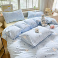Axyaa Soft Double-Layer Cotton Quilt Cover Set with Pillowcase