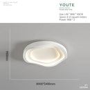 Axyaa Nordic LED Ceiling Lamp with Remote Control for Modern Home Lighting