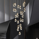 Axyaa Modern Crystal Chandelier, Stair Pendant Lamp, Living Room Pendant Lights