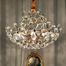 Axyaa Crystal Flower Chandelier: Luxury LED Ceiling Light for Living & Bedroom