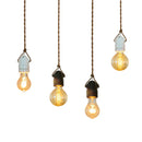 Axyaa Japanese Ceramic LED Pendant Light: Vintage Style for Bedroom or Living Room