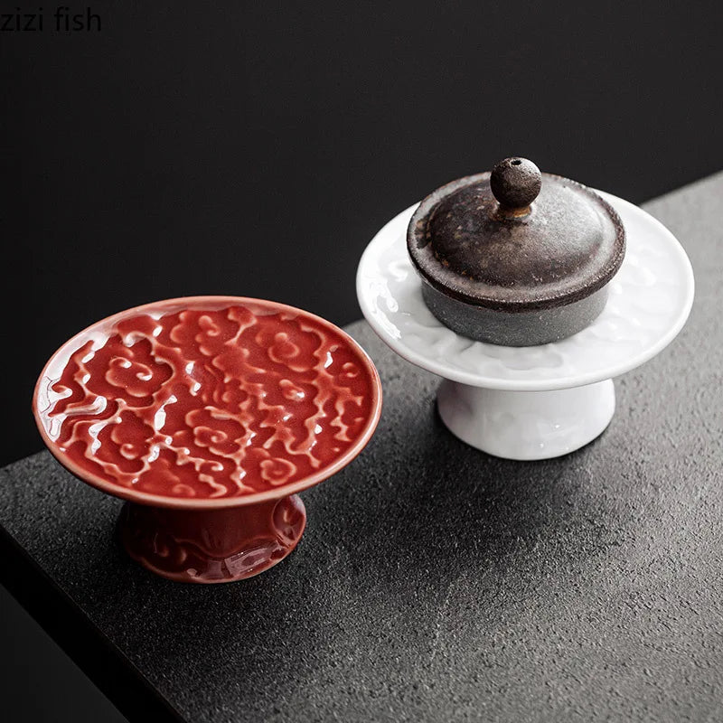 Axya Ceramic Tea Tray Cup Holder Stand Display Refreshment Plate