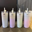 Axyaa Gradient Stainless Steel Thermos Straw Cup 500ML