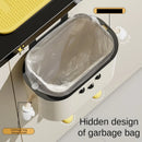 Axyaa Cream Wall-mounted Kitchen Trash Can with Lid for Food Waste