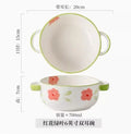 Axyaa 6-inch Kids Ceramic Steamed Egg Double Ear Bowl