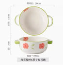 Axyaa 6-inch Kids Ceramic Steamed Egg Double Ear Bowl