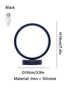 Axyaa Circular LED Wrought Iron Table Lamp - Nordic Style Three Tone Light