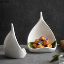 Axyaa Irregular Ceramic Dinner Plate Set for Restaurant Specialty Tableware