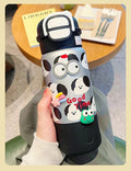 Axyaa Kids Stainless Steel Animal Thermos Water Bottle with Straw